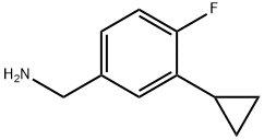 (3-シクロプロピル-4-フルオロフェニル)メタンアミン 化学構造式