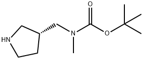 (R)-tert-butyl methyl(pyrrolidin-3-ylmethyl)carbamate Struktur