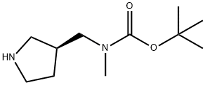 N-甲基-N-[(3S)-3-吡咯烷基甲基]氨基甲酸叔丁酯,1064052-00-1,结构式