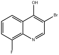3-Bromo-8-fluoro-4-hydroxyquinoline Structure