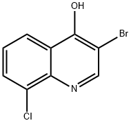 3-Bromo-4-hydroxy-8-trifluoromethoxyquinoline Struktur