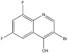 3-Bromo-6,8-difluoro-4-hydroxyquinoline 结构式