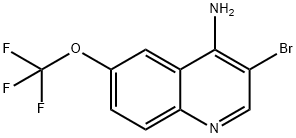 4-Amino-3-bromo-6-trifluoromethoxyquinoline 结构式