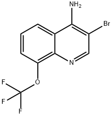 4-Amino-3-bromo-8-trifluoromethoxyquinoline Struktur