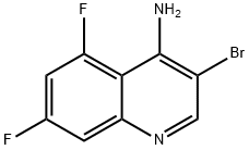 4-Amino-3-bromo-5,7-difluoroquinoline,1065088-51-8,结构式