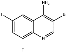 4-Amino-3-bromo-6,8-difluoroquinoline 结构式