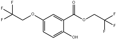 2-羟基-5-(2,2,2-三氟乙氧基)苯甲酸 2,2,2-三氟乙基酯 结构式