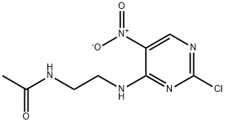 N-(2-(2-chloro-5-nitropyrimidin-4-ylamino)ethyl)acetamide Struktur