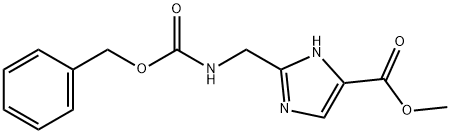 2-(((((苄氧基)羰基)氨基)甲基)-1H-咪唑-5-羧酸甲酯 结构式