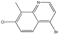 4-BROMO-7-CHLORO-8-METHYLQUINOLINE Struktur