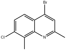 4-BROMO-7-CHLORO-2,8-DIMETHYLQUINOLINE Struktur