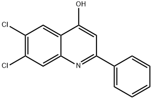 6,7-DICHLORO-2-PHENYL-4-QUINOLINOL Struktur