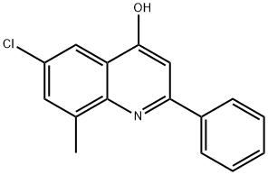 6-氯-8-甲基-2-苯基-4-喹啉醇,1070879-83-2,结构式