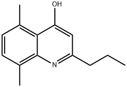 5,8-DIMETHYL-2-PROPYL-4-QUINOLINOL 化学構造式