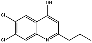 6,7-DICHLORO-2-PROPYL-4-QUINOLINOL Struktur