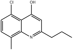 5-CHLORO-8-METHYL-2-PROPYL-4-QUINOLINOL 结构式