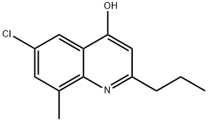 6-CHLORO-8-METHYL-2-PROPYL-4-QUINOLINOL Struktur
