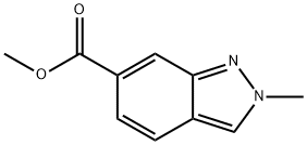 2-メチル-2H-インダゾール-6-カルボン酸メチルエステル 化学構造式
