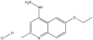 6-ETHOXY-4-HYDRAZINO-2-METHYLQUINOLINE HYDROCHLORIDE 化学構造式