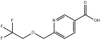 6-[(2,2,2-Trifluoroethoxy)methyl]nicotinic acid Struktur
