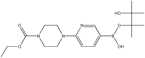 6-(4-(ETHOXYCARBONYL)PIPERAZIN-1-YL)PYRIDINE-3-BORONIC ACID PINACOL ESTER,1073354-26-3,结构式