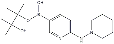 6-(Piperidin-1-ylamino)pyridine-3-boronic acid pinacol ester 化学構造式