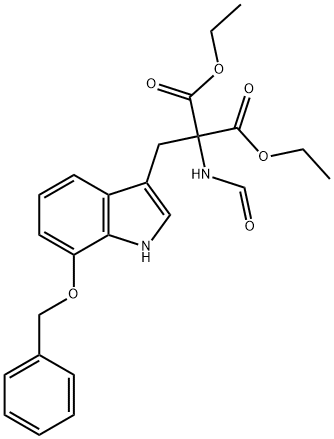 (7Benzyloxy-indolymethyl)formamido-malonic Diethyl Ester, 1076198-99-6, 结构式