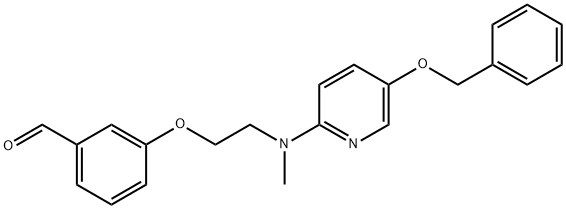 4-{2-[(5-Benzyloxypyridin-2-yl)methylamino]ethoxy}benzaldehyde Struktur