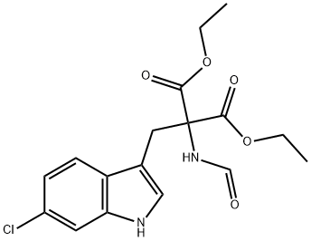 Diethyl (6-Chloro-2-indolylmethyl)formamido-malonate Structure