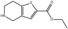 4,5,6,7-テトラヒドロチエノ[3,2-C]ピリジン-2-カルボン酸エチル 化学構造式