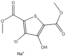 2,5-Thiophenedicarboxylic acid, 3,4-dihydroxy-, 2,5-dimethyl ester, sodium salt Structure