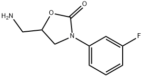 5-(Aminomethyl)-3-(3-fluorophenyl)-2-oxazolidinone Struktur