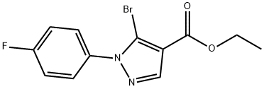 ethyl 5-bromo-1-(4-fluorophenyl)-1H-pyrazole-4-carboxylate Struktur
