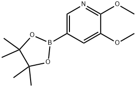 2,3-Dimethoxy-5-(4,4,5,5-tetramethyl-1,3,2-dioxaborolan-2-yl)pyridine Structure