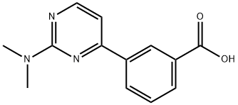 3-(2-dimethylamino-pyrimidin-4-yl)-benzoic acid,1083401-18-6,结构式