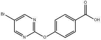 4-(5-ブロモピリミジン-2-イルオキシ)安息香酸 化学構造式