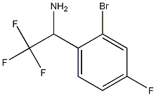 Benzenemethanamine, 2-bromo-4-fluoro-.alpha.-(trifluoromethyl)- Structure