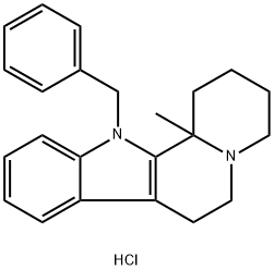 12-BENZYL-12B-METHYL-1,2,3,4,6,7,12,12B-OCTAHYDROINDOLO[2,3-A]QUINOLIZINE HYDROCHLORIDE 化学構造式