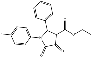 1-(4-Methylphenyl)-4,5-dioxo-2-phenyl-3-pyrrolidinecarboxylic acid ethyl ester 结构式