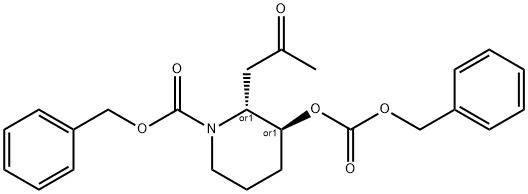 trans-N,O-Bis(benzyloxycarbonyl) 3-Hydroxy-2-(2-oxopropyl)piperidine,1091605-46-7,结构式