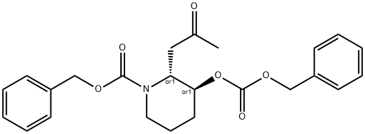 trans-N,O-Bis(benzyloxycarbonyl) 3-Hydroxy-2-(2-oxopropyl)piperidine