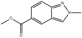 Methyl 2-methyl-indazole-5-carboxylate Struktur