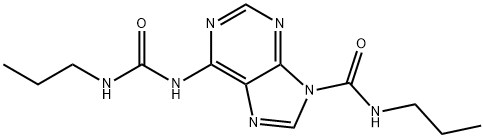 N-Propyl-6-[[(propylamino)carbonyl]amino]-9H-purine-9-carboxamide Struktur