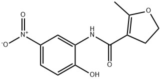 4,5-Dihydro-N-(2-hydroxy-5-nitrophenyl)-2-methyl-3-furancarboxamide 结构式