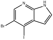 5-Bromo-4-iodo-1H-pyrrolo[2,3-b]pyridine 化学構造式