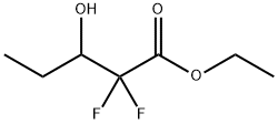 2,2-ジフルオロ-3-ヒドロキシペンタン酸エチル 化学構造式