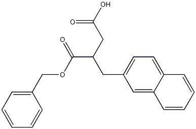 2-Naphthalen-2-ylmethyl-succinicacid1-benzylester Structure