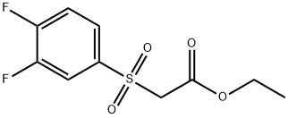 2-[(3,4-Difluorophenyl)sulfonyl]acetic acid ethyl ester 化学構造式