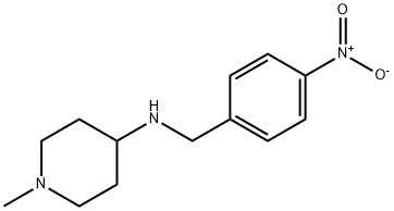 1-methyl-N-(4-nitrobenzyl)piperidin-4-amine 化学構造式