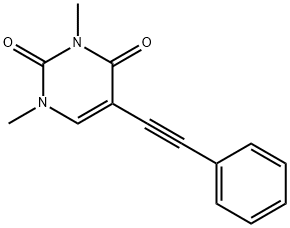 1,3-Dimethyl-5-(2-phenylethynyl)-2,4(1H,3H)-pyrimidinedione Structure